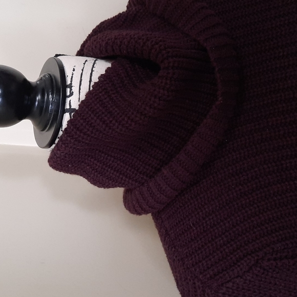 ABERCROMBIE & FITCH Purple Cowl Turtleneck Heavy Sweater Ladies Women's … - Picture 9 of 10